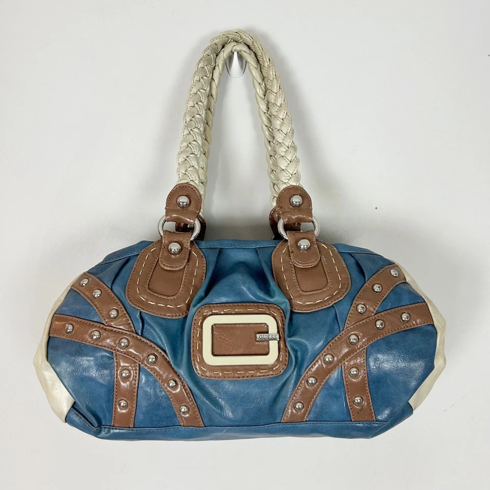 Bolso Cartera Y2K Guess Don Juan Bloques de Colores Cuero Logo Cartera Para Mujer Foto 1 de 4