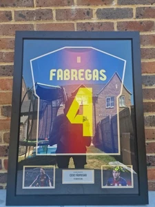 Cesc Fabregas Signed Framed Barcelona Home Football Shirt- With COA - Picture 1 of 4