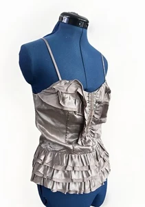 LaROK Beaded Ruffle Sequin Spaghetti Strap Top Size S - Picture 1 of 11