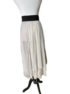 Free People Womens Sugar Plum Fairy Tutu Midi Skirt Size S Ivory Balletcore Boho - Picture 1 of 13