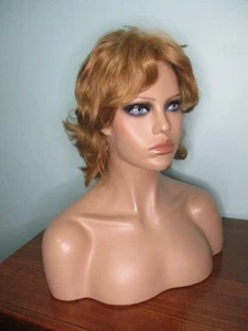 4" - 8" mittelbraune ECHTHAAR Retro Shag Perücke von BITS N STÜCK - BESCHÄDIGT - Bild 1 von 13