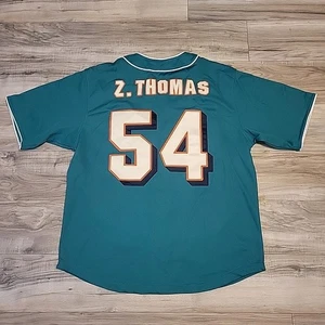 Zach Thomas #54 Miami Dolphins türkis aquamarin Trikot Herren Large NFL Spieler inkl. genäht - Bild 1 von 9