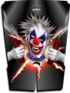 Polaris RZR 800 UTV Wrap Graphics Decal Kit 2007 2010 Pyro The Clown Hood Black - Foto 1 di 1