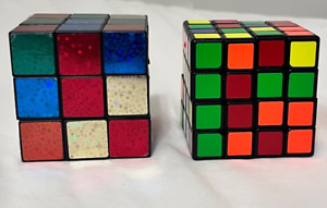 Multicolor Two Fully Functional Square Magic  Cube Twist Puzzle Toy