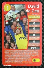 1 x card Top Trumps Football Manchester United 2012 David de Gea