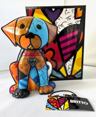 Romero Britto BOXER Dog Figurine - NEW - XXXX/4000