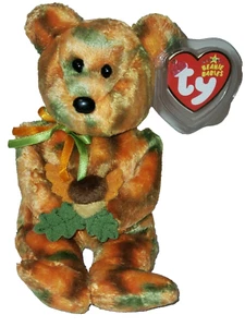 Ty Beanie Baby LEAVES the Bear (Internet Exclusive)(8.5 Inch) NEW MWMT Plush Toy - Picture 1 of 7