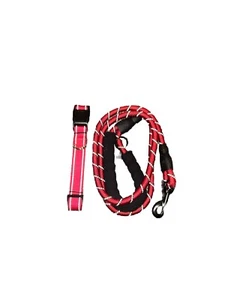 Dog Collar and Leash Set, Red Size Large - Picture 1 of 2