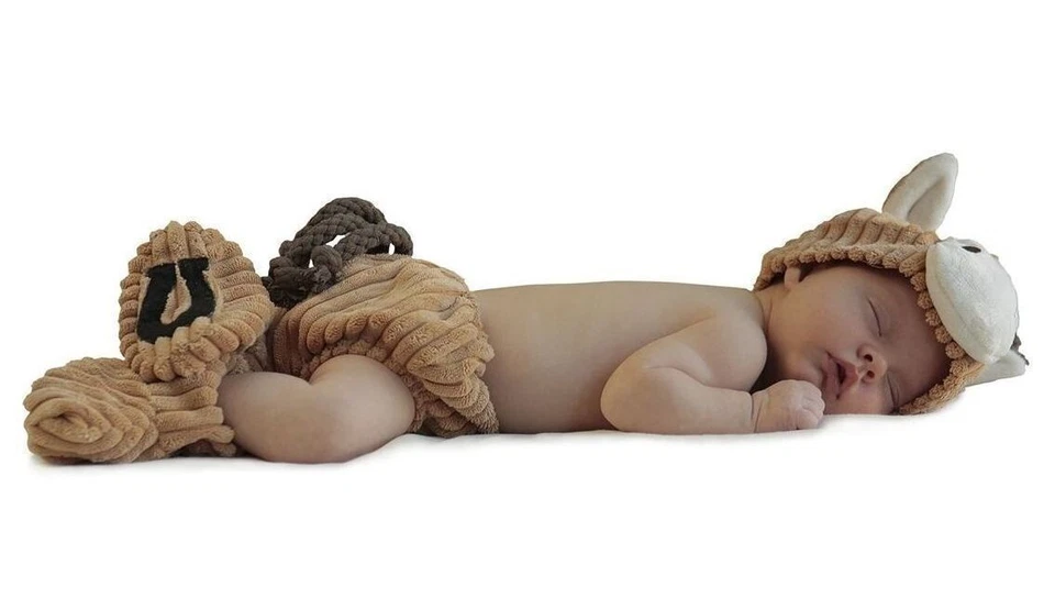 Princess Paradise Bebé Cuddly Colt Juego de Funda de Pañales, Beige, 0-3 Meses Nuevo Foto 1 de 3