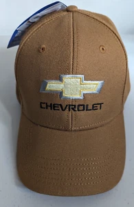 Cappello da camionista Chevy Bowtie Chevrolet stile Carhartt marrone snapback - Nuovo con etichette - Foto 1 di 3