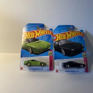 Hot Wheels 89 Mazda Savanna RX-7 FC35 Toy Car Set of 2 2023 Black and Green - Picture 1 of 4