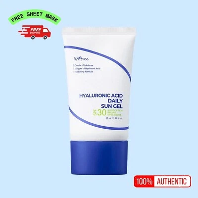 ISNTREE Hyaluronic Acid Daily Sun Gel SPF 30 – 50ml - Korean Sunscreen - Image 1 of 4