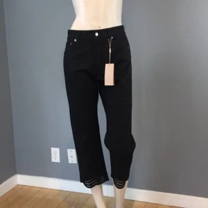 NWT Christopher Kane Embroidery Hem Jeans SZ 28 - Picture 1 of 16