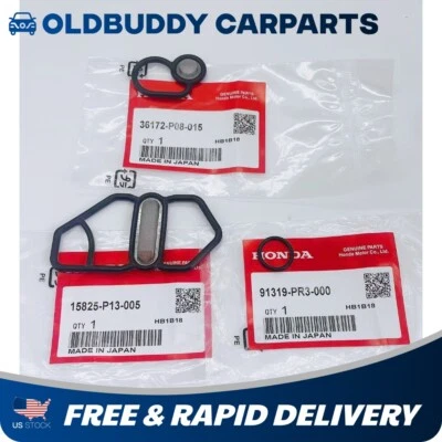 Juntas solenoides superiores e inferiores OEM para Honda 1993-2001 Prelude Dohc Vtec H22A Foto 1 de 3