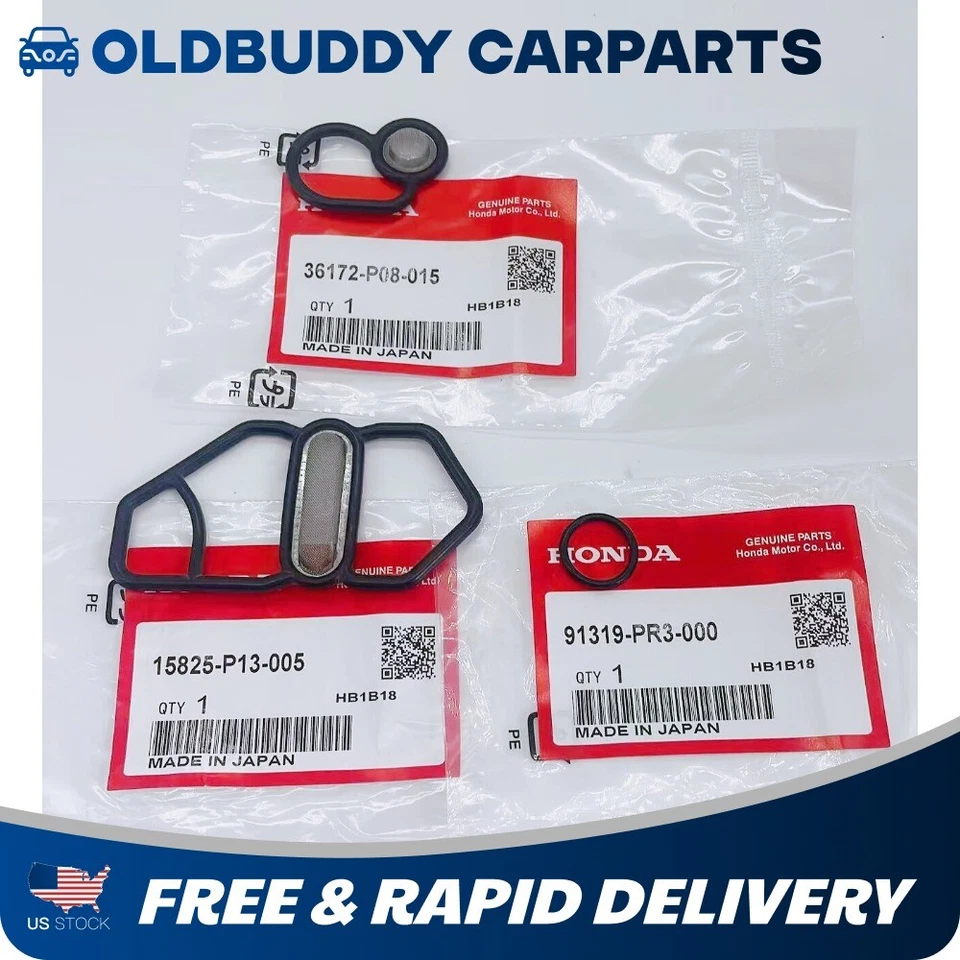 Juntas solenoides superiores e inferiores OEM para Honda 1993-2001 Prelude Dohc Vtec H22A Foto 1 de 3