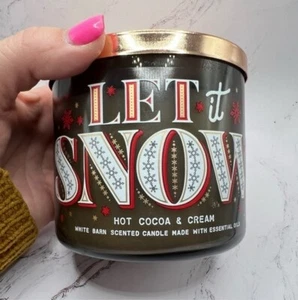 Bath & Body Works 3 Wick Candle ~ White Barn NEW “Let It Snow “ Christmas * - Picture 1 of 6