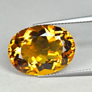 10.84Ct Oval _ Exquisite Quality Natural Yellow Citrine Gemstone, Madagascar - Picture 1 of 1