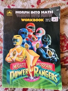 Mighty Morphin Power Rangers Workbook by Golden Western Staff (1994) Math - Picture 1 of 5