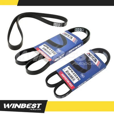 3X Drive Belt Set Alt-AC-Power Steer for 1996-1998 Nissan Quest 3.0L V6 SOHC - Image 1 of 4