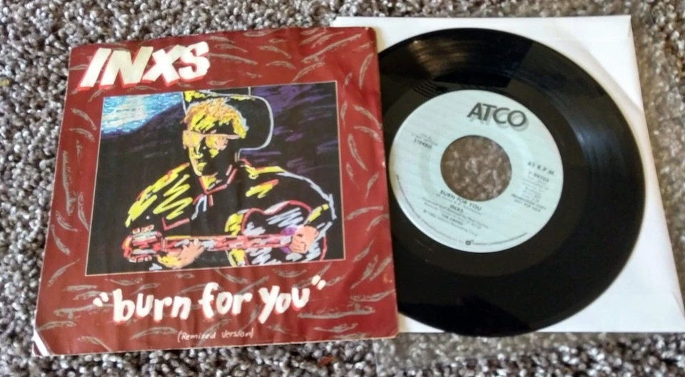 INXS BURN FOR YOU promo  45 7" RECORD PICTURE SLEEVE - Image 1 of 1