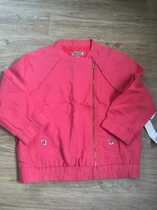 Ladies Quicksilver Cotton Lightweight Sunmer Bomber Jacket Red Size Large - Picture 1 of 8