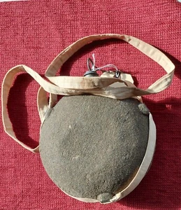 CIVIL WAR MODEL 1858 CANTEEN W/GREY WOOL & LINEN STRAP - Picture 1 of 6