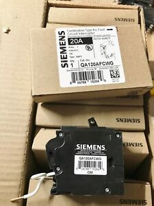 10 NEW IN BOX SIEMENS QA120AFCWG 20A CIRCUIT BREAKERS COMB. AFCI BEST PRICE
