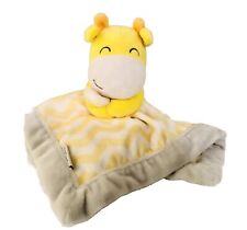 Carters Giraffe Lovey Security Blanket Plush Yellow Chevron 2016 Gray Cuddle Toy