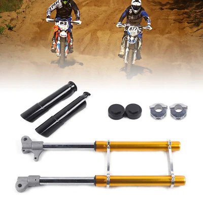 Gold 49CC 2 Stroke Small Mini Front Fork Shocker Triple Dirt Pit Bike Pro Trail - Image 1 of 4