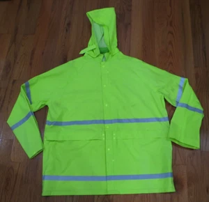 C.E. Schmidt Workwear Hi-Vis Reflective Yellow Work Safety Rain Jacket XXXL 3XL - Picture 1 of 24