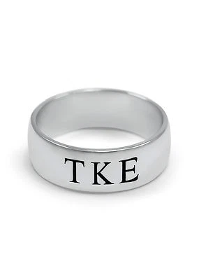 Tau Kappa Epsilon Fraternity Sterling Silver Wide Band Ring | TKE  - Image 1 of 3