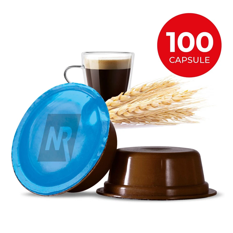 NERORISTRETTO 100 Capsule caffe LAVAZZA A MODO MIO ORZO Solubile Compatibili al 100% cialde