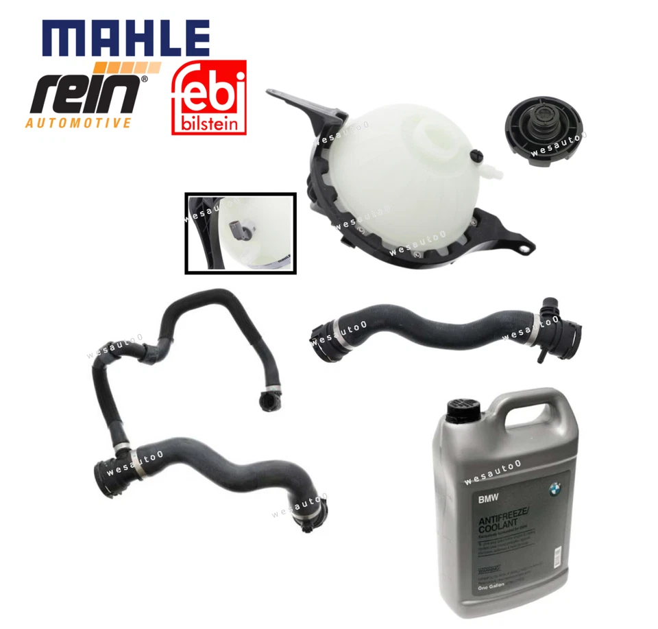 For BMW 528i xDrive Coolant Tank Cap Upper Lower Hose Sensor Antifreeze 6pcs OES - Image 1 of 1