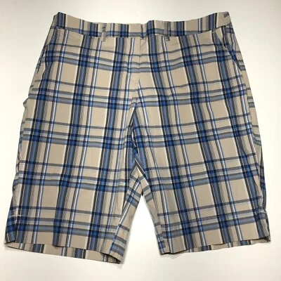 New York & Co. Shorts Feminino Tamanho 16 Azul Claro Xadrez Manhattan Chino Leve - Imagem 1 de 4