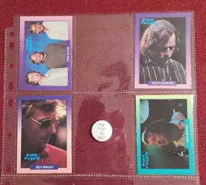 VINTAGE PINK FLOYD THE WALL 1991 BROCKUM ROCK CARD LOT AND 1 INCH PIN #3 - Picture 1 of 3
