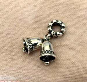 Original Pandora Sterling Silber Silber Glocken baumeln Charm 791230 NEU - NICHT MEHR ERHÄLTLICH - Bild 1 von 6