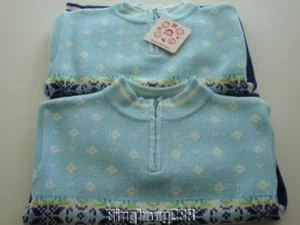Hanna Andersson SNOW OVER STOCKHOLM Blue Snowflake Sweaters Sz 100 3 4 5 NWT EUC - Picture 1 of 12