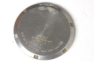 Seiko 7009-5860 stainless steel sn382162 case back -22357 - Bild 1 von 2