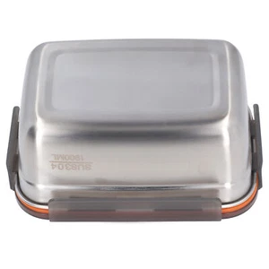 Stainless Steel Food Storage Container Thick Rectangular Eco Friendly Stain New - Picture 1 of 24