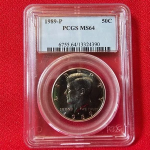 1989 P Proof 50c Kennedy halber Dollar PCGS MS64 - Bild 1 von 2