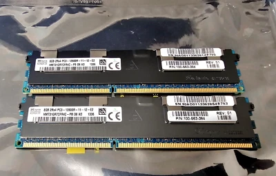 2x Hynix HMT31GR7CFR4C-PB 8GB Server ECC RAM Memory | DDR3 RDIMM | PC3-12800R - Image 1 of 4