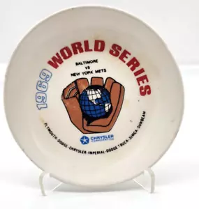 1969 WORLD SERIES - NEW YORK METS ORIOLES - ASHTRAY - CHRYSLER PROMO - ORIGINAL - Picture 1 of 4