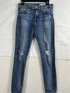 Top Zustand AG Farrah Skinny Ankle Jeans Distressed Blau Größe 30R - Bild 1 von 12