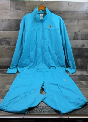 Nike Court Heritage Track Suit Mens XL Blue Full Zip Loose Fit Jacket Pants Set - Image 1 of 4