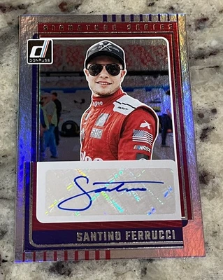 Santino Ferrucci 2025 Panini Donruss Signature Series Auto A.J. Foyt Racing  - Image 1 of 2