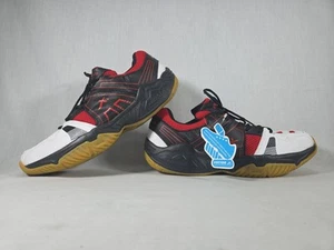 Zapato de entrenamiento Vector X de bádminton para hombre en cancha interior, rojo/negro/blanco, talla 10 - Imagen 1 de 7