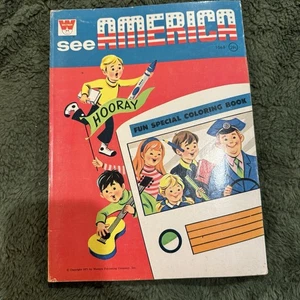 VTG See America fun special coloring book 1971 Whitman All Pages Blank - Picture 1 of 11