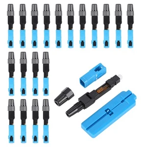 20x Optic Fiber Quick Connectors Telecommunications Grade Embedded Reusable S CB - Afbeelding 1 van 14