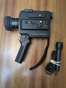 Videocamera vintage Minolta XL-Sound 64 Super 8 film PER RICAMBI/RIPARAZIONE - Foto 1 di 18