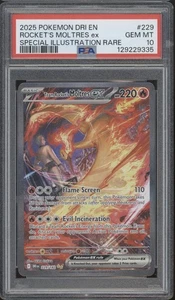 2025 Pokémon Special Illustration Rare #229 Rocket`s Moltres EX Gem Mint PSA 10 - Bild 1 von 2